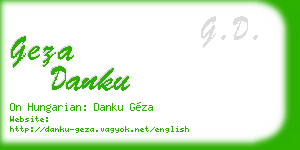 geza danku business card
