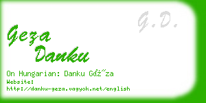 geza danku business card